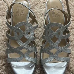 Silver High Heels